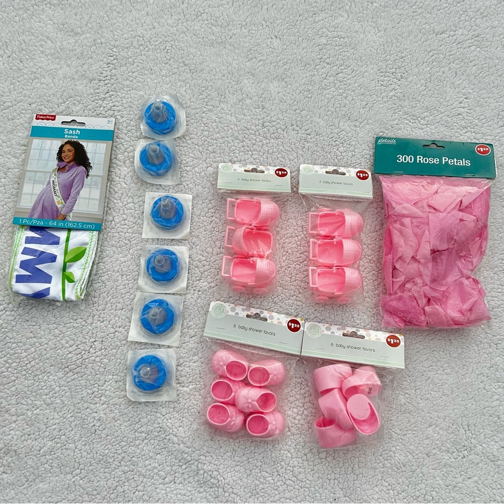 Baby Shower Gender Reveal Pink and Blue Party Decoration Set New!